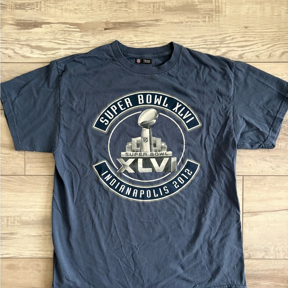 Super Bowl XLVI Blue T-Shirt